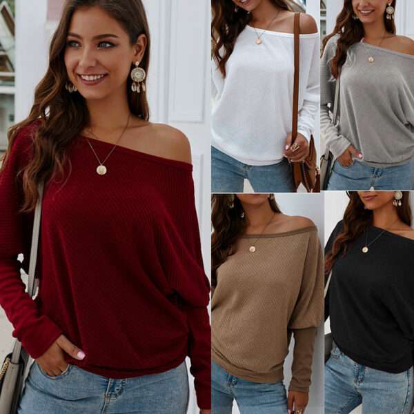 Off-The-Shoulder Knit Sweater