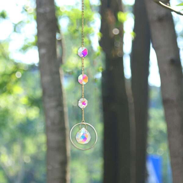 Crystal Wind Chime Star Pendant Sun Suncatcher - Image 7