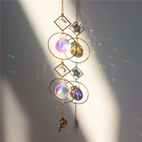 Crystal Wind Chime Star Pendant Sun Suncatcher