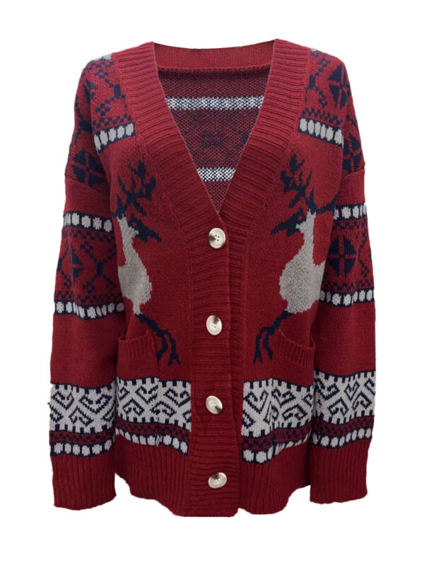 Christmas Sweaters Cardigan Coat - Image 4