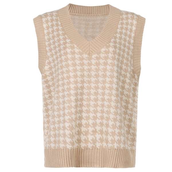 Houndstooth knitted sweater - Image 6