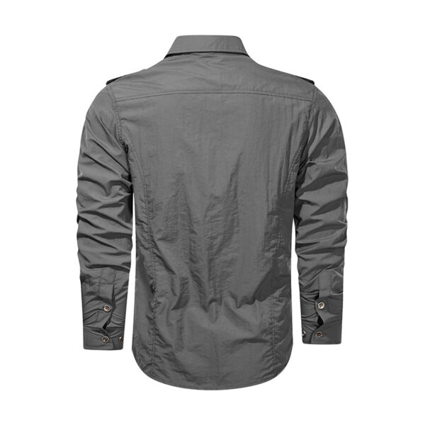 Men's Long Sleeve Solid Casual Fit Shirt - Image 7