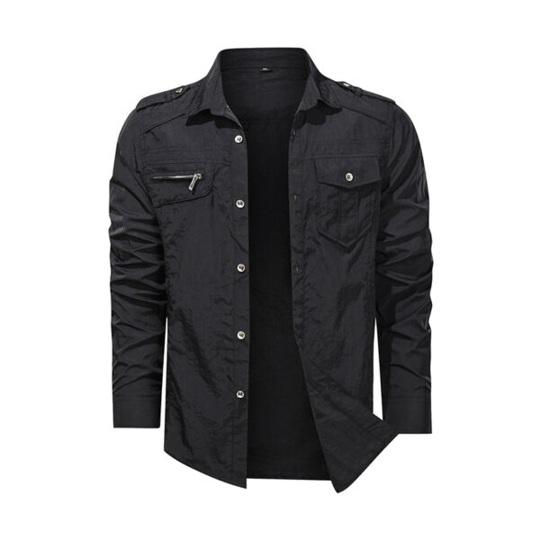 Men's Long Sleeve Solid Casual Fit Shirt - Image 6