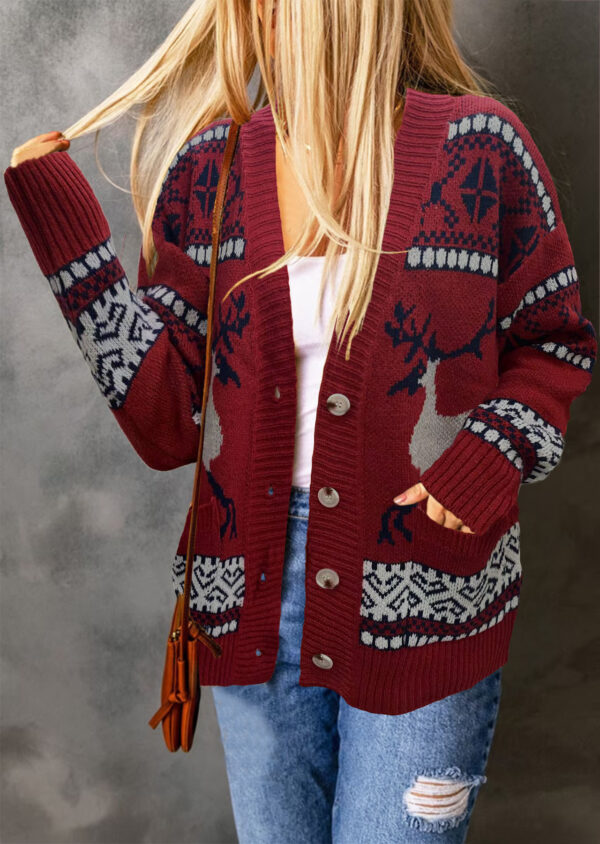 Christmas Sweaters Cardigan Coat - Image 2