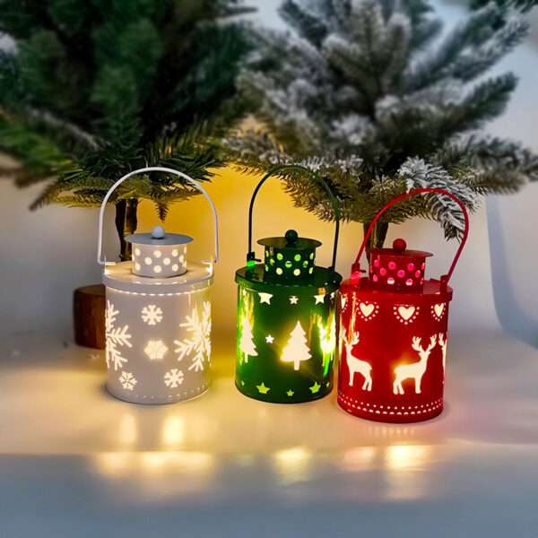 Christmas Candle Lights LED Small Lanterns Wind Lights Electronic Candles Nordic Style Creative Holiday Decoration Decorations - Image 4