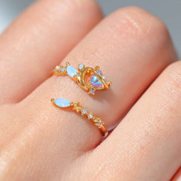 New Ins Style Heart-shaped Open Adjustable Ring